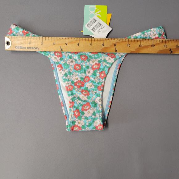 Agua Doce Brazilin Cheeky Bikini Swimsuit Womens M Blue Floral Underwire Padded - Picture 9 of 16